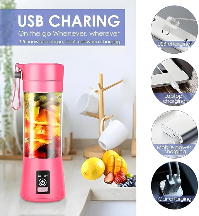 Portable USB Electric Juicer – 6-Blade Blender & Shaker | Chef’s Embrace