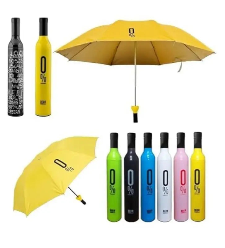 Portable Bottle-Shaped Folding Umbrella – Windproof Compact Travel Umbrella