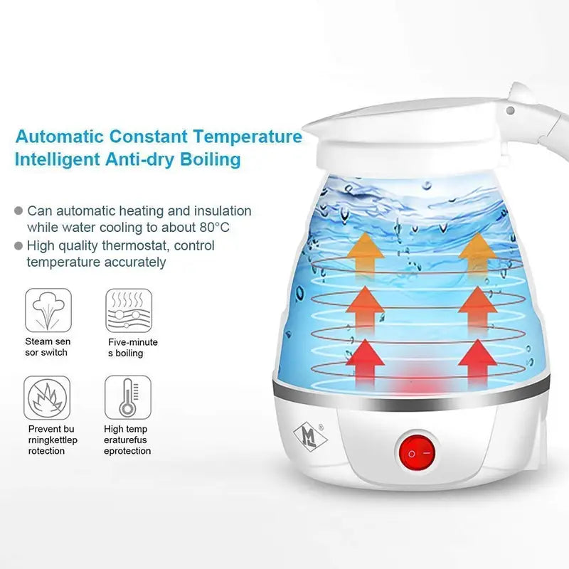 Portable Foldable Electric Kettle 600ML