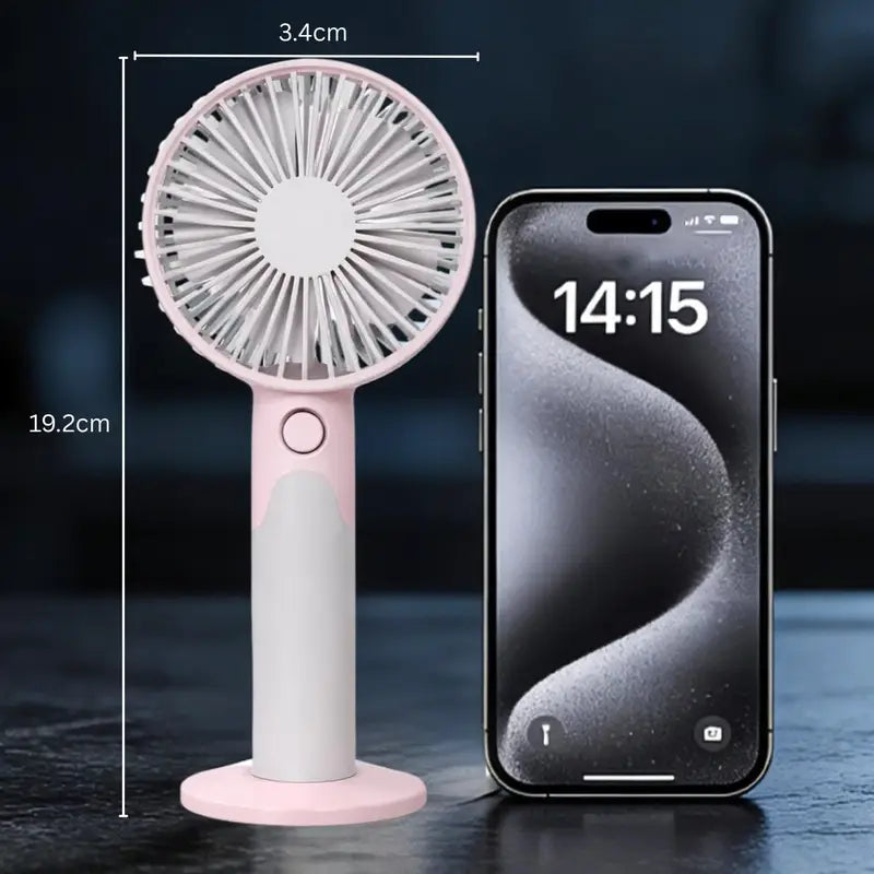 Portable Rechargeable Handheld Fan with 6 Speed Modes,