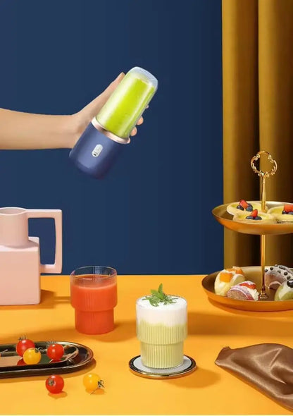 Portable USB Rechargeable Blender Bottle 400ml – Mini Personal Smoothie Maker